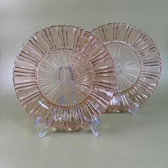 Set of 2 - Anchor Hocking -- Old Café Plates - Picture 3 of 14